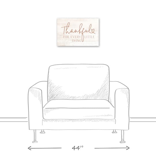 Thankful for Every Little Thing 18" x 12' Canvas Wall Art